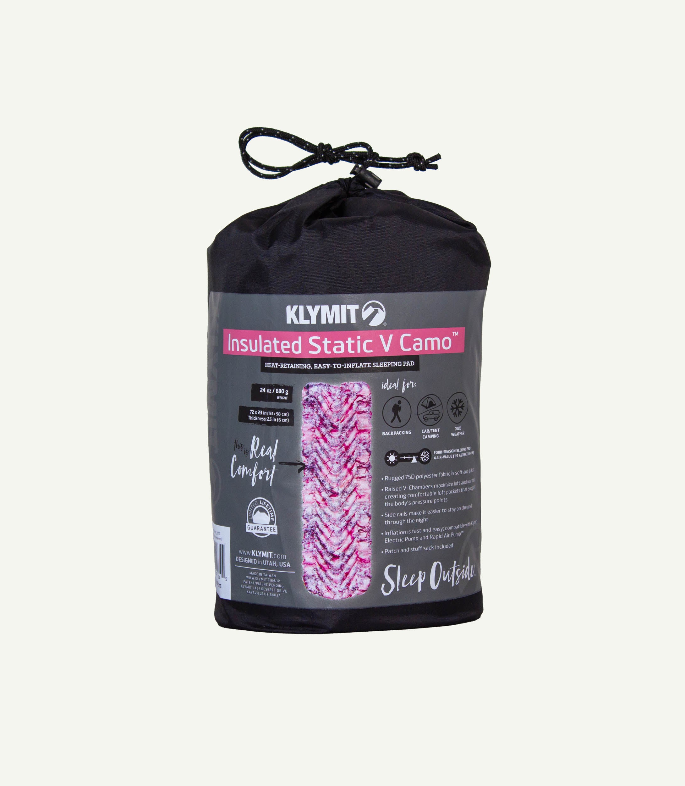 Insulated Static V™ Pink Camo Isomatte